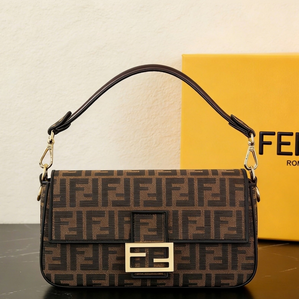 Fendi Baguette Medium FF Jacquard Bag